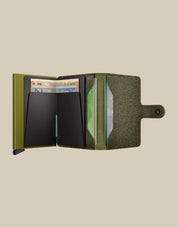 Secrid Crisple Miniwallet unisex card holder with textured leather exterior and multiple card slots.