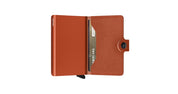 Secrid Miniwallet Crisple portable cardholder with textured leather exterior, designed for carrying credit cards and IDs.
