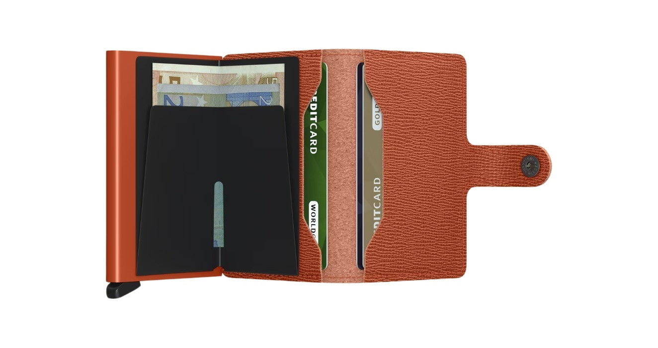 Secrid Crisple Miniwallet unisex card holder with textured exterior, compact design for credit cards and IDs.
