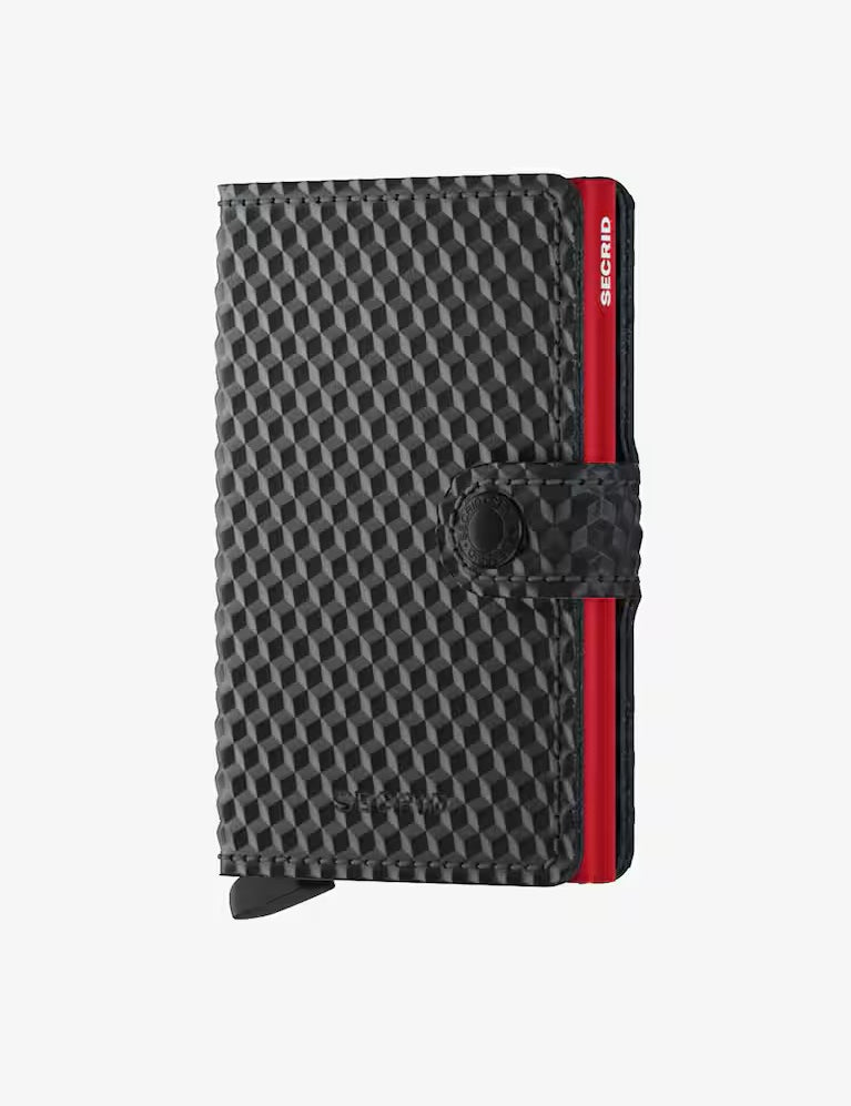 Secrid Miniwallet Cubic Porta carte unisex in compact design with textured surface, ideal for credit cards and personal documents.