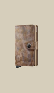 Secrid Miniwallet Jungle Porta carte unisex in pelle con stampa jungle, compatto portafoglio per documenti e carte di credito