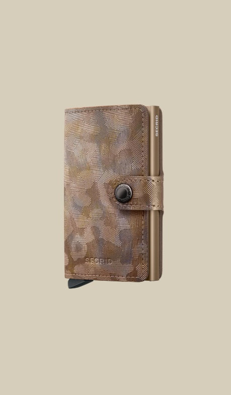 Secrid Miniwallet Jungle Porta carte unisex in pelle con stampa jungle, compatto portafoglio per documenti e carte di credito