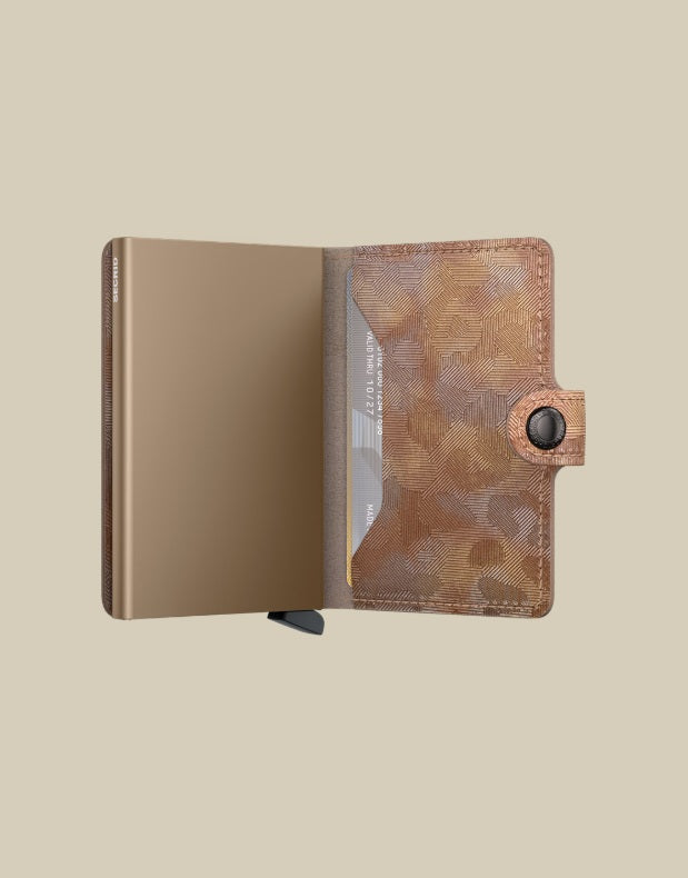 Secrid Miniwallet Jungle Porta carte unisex in pelle con stampa jungle, compatto portafoglio per documenti e carte di credito