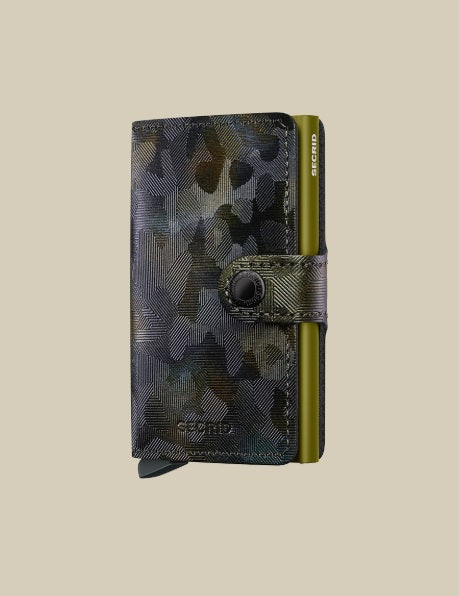 Secrid Miniwallet Porta carte Jungle Secrid, unisex leather cardholder with jungle print and compact design for credit cards and documents