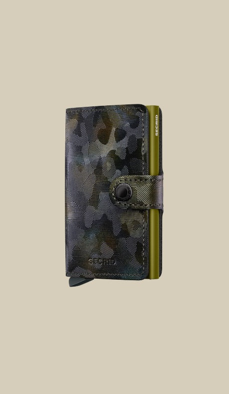 Secrid Miniwallet Porta carte Jungle Secrid, unisex leather cardholder with jungle print and compact design for credit cards and documents