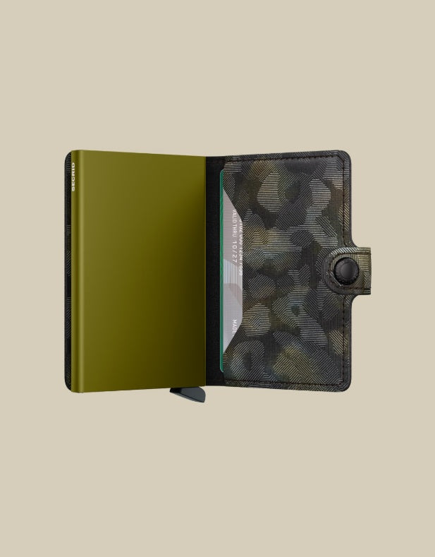 Secrid Miniwallet Jungle Porta Carte unisex with eco-friendly jungle print, compact design for cards and small documents.