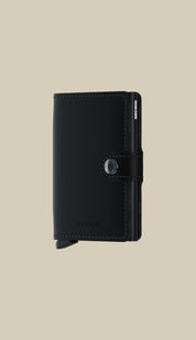 Secrid Miniwallet matte porta carte unisex, compact leather card holder with secure card organization and minimalist design.