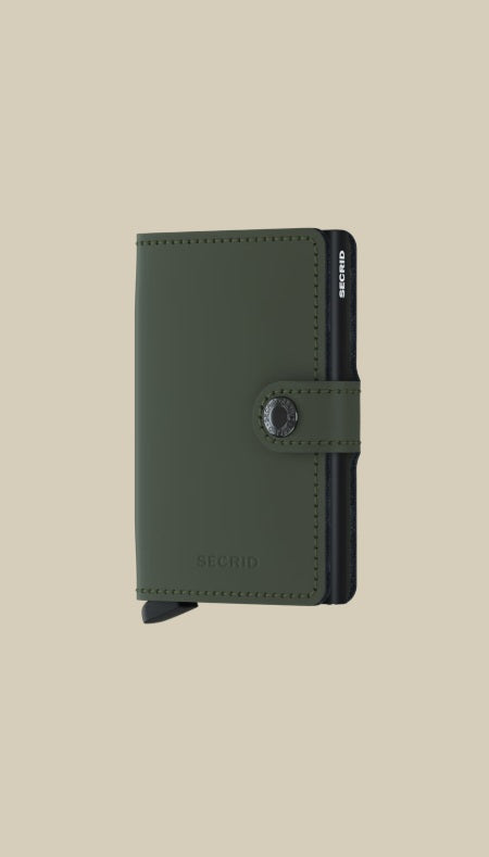 Secrid Miniwallet Matte Porta carte unisex for credit cards and documents, compact and stylish in matte finish.