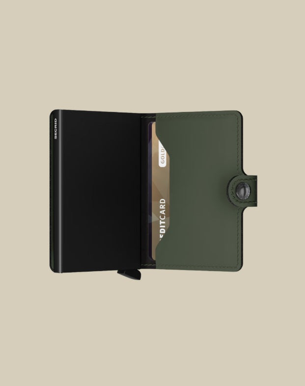 Secrid Miniwallet matte porta carte unisex, compact accessory for credit cards and documents, stylish and functional.