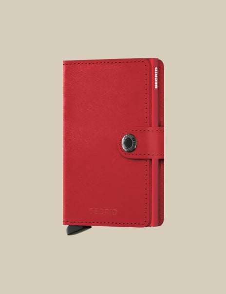 Secrid Miniwallet Original Porta carte in pelle, unisex, compact wallet for cards and documents, stylish accessory.