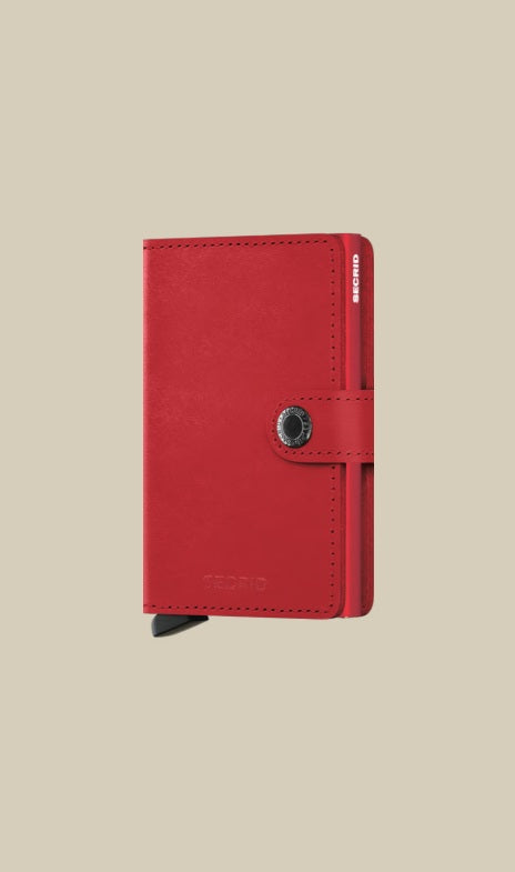 Secrid Miniwallet Original Porta carte in pelle, unisex, compact wallet for cards and documents, stylish accessory.