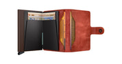 Vintage Secrid Miniwallet Porta carte in leather, compact unisex cardholder with multiple card slots and minimalist design
