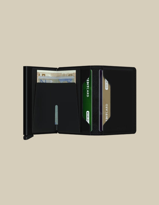 Secrid Slimwallet matte unisex card holder with multiple card slots and secure design for documents and credit cards.