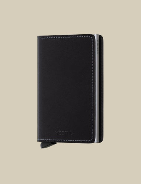 Secrid Slimwallet Original Secrid, unisex card holder with sleek design, compact leather accessory for credit cards and documents