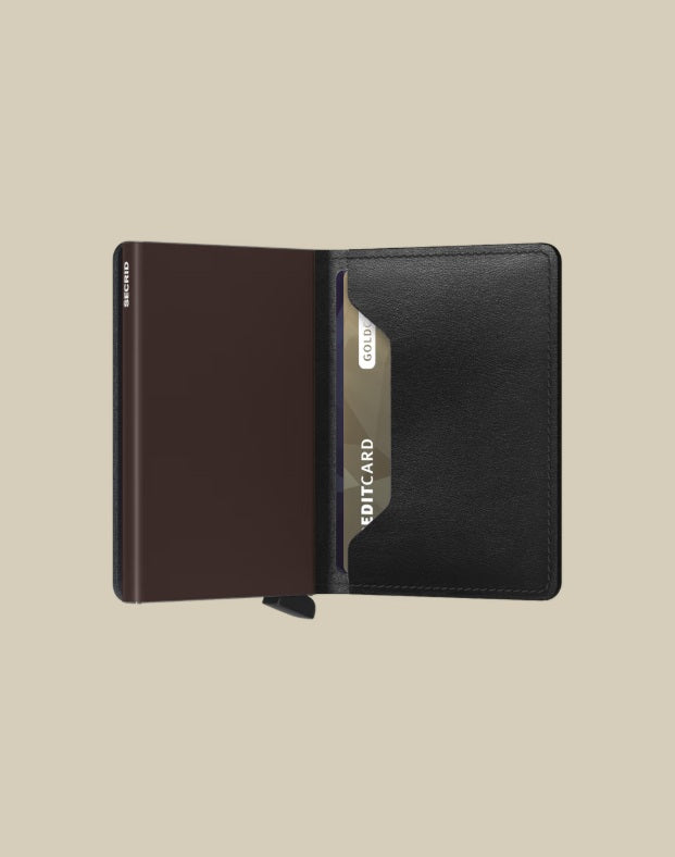 Secrid Slimwallet Original Porta carte in pelle, unisex, compact design for cards and documents, minimalist accessories.