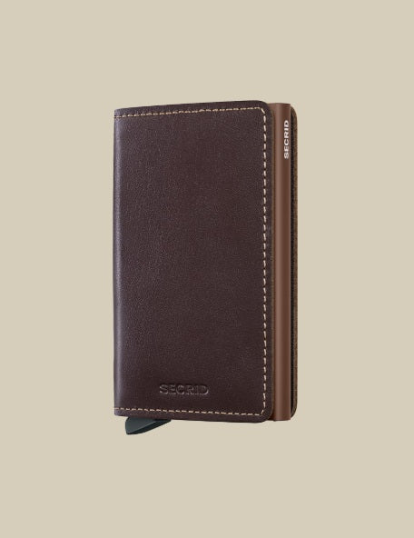 Secrid Slimwallet Original unisex card holder with sleek design and compact leather exterior for credit cards and documents.