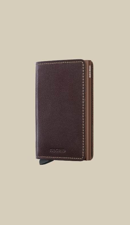 Secrid Slimwallet Original unisex card holder with sleek design and compact leather exterior for credit cards and documents.
