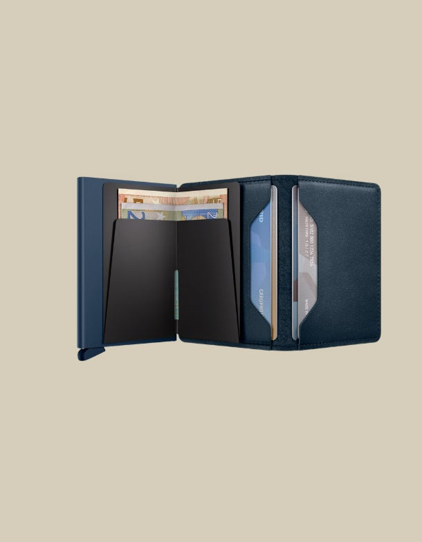 Secrid Slimwallet Original Porta carte unisex in black leather with card slots and compact design for holding credit cards and IDs
