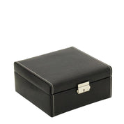 Unisex Friedrich|23 watch case with multiple compartments for storing and organizing wristwatches, made of sleek material.
