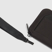 Unisex Piquadro Lyss passport holder with sleek design and multiple card slots, made from high-quality leather.