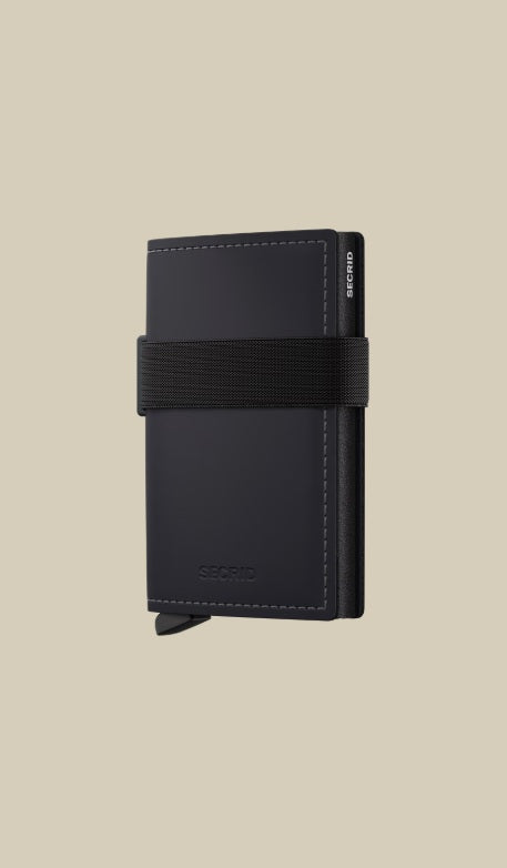 Secrid Portacarte Bandwallet matte unisex cardholder with compact design, holds credit cards and documents securely.