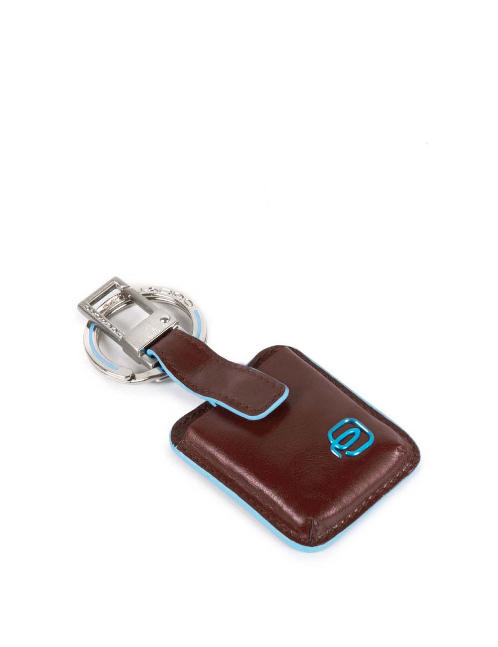 Blue Square Piquadro unisex keychain with Connequ accessory, featuring a sleek design and durable material.