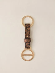 Borbonese Vite keychain for women, stylish accessory featuring metal design with the brand logo and vibrant finish.