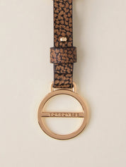 Borbonese Vite keychain accessory for women, featuring a sleek design and metal clasp, perfect for keys or bags.