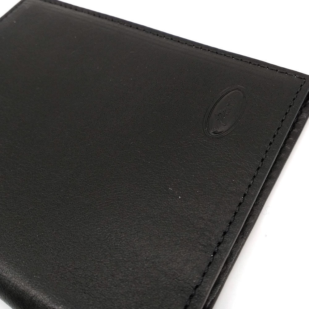 Pucci men's document and credit card holder in black leather, compact and stylish accessory for organizing cards and IDs.