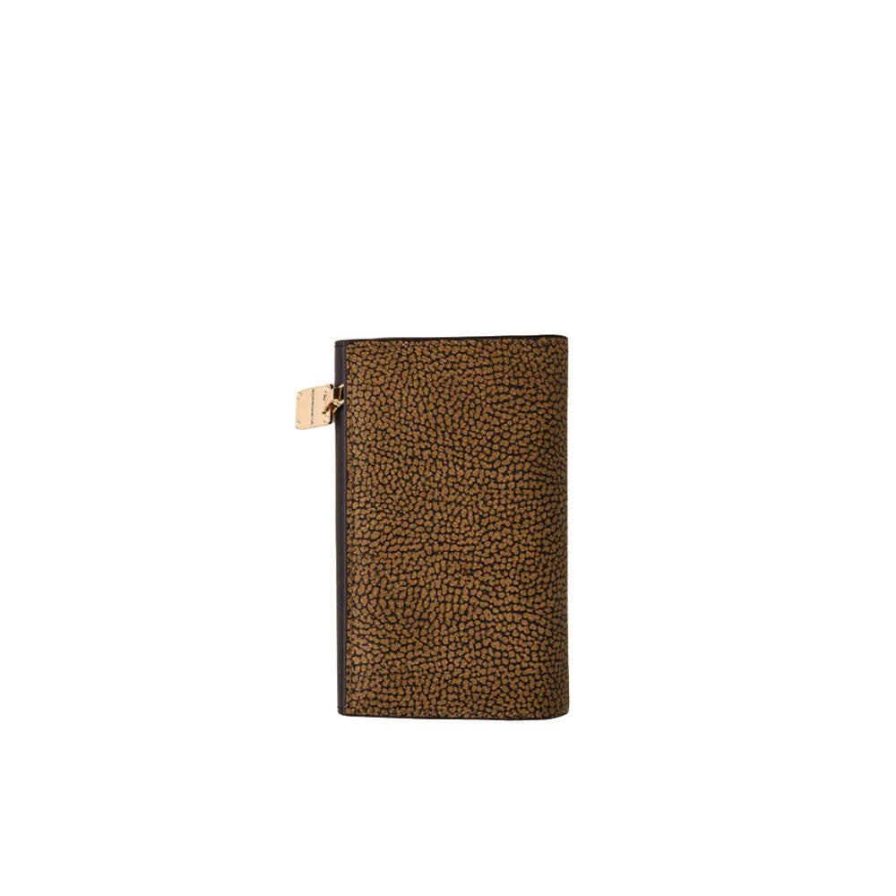 Medium women's wallet with graffiti pattern and flap by Borbonese, featuring a stylish and functional accessory for women.