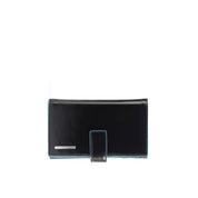Blue Square Piquadro women's wallet with sleek design and multiple card slots, crafted from high-quality leather.