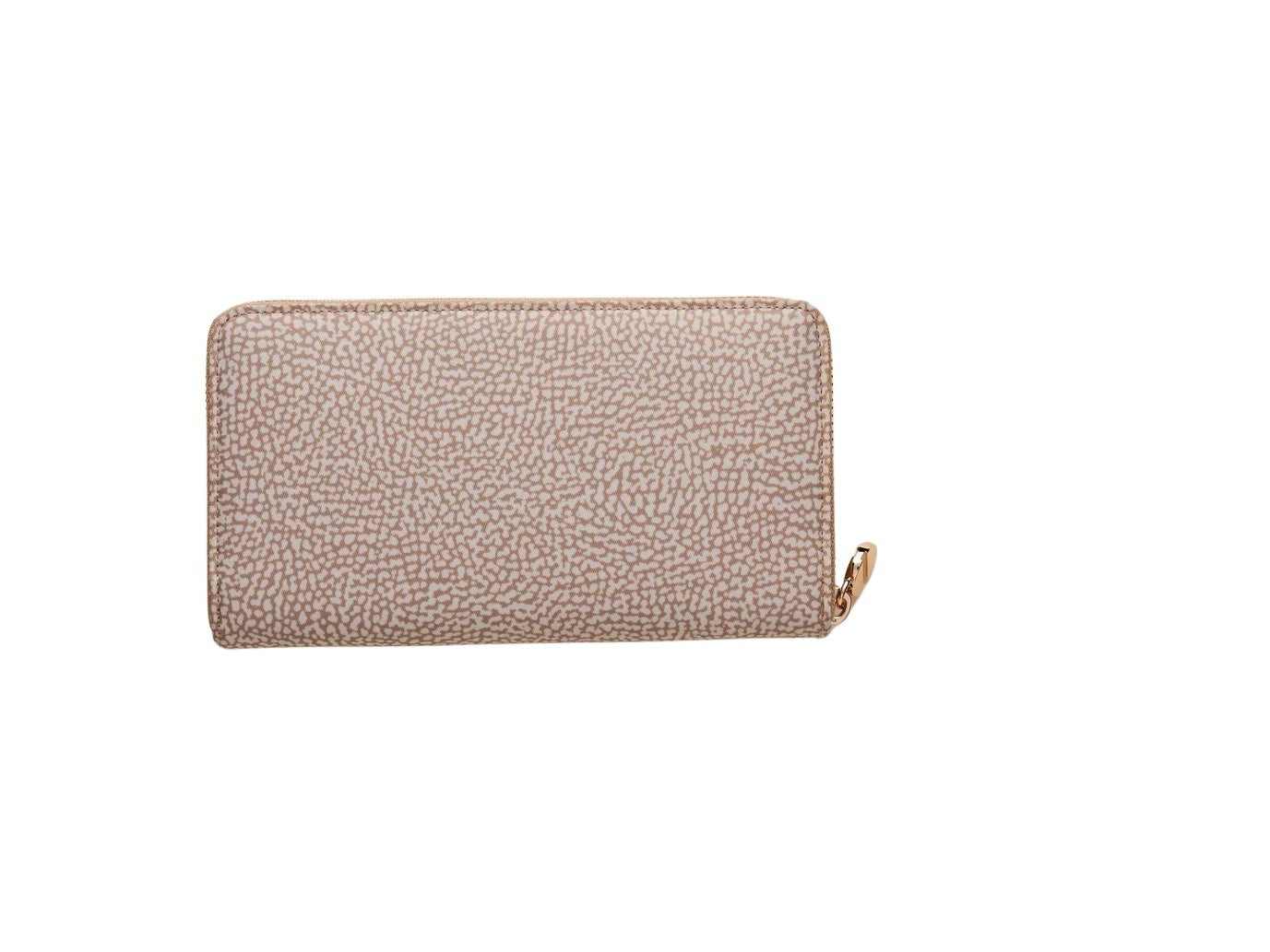 Large Borbonese women's wallet with multiple compartments, sleek design, and signature logo for stylish everyday use.