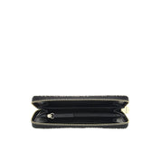 Large Borbonese women's wallet with a textured leather exterior and multiple card slots, stylish and functional accessory.