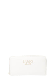 Liu Jo women's wallet with multiple card slots and zip coin pocket, made of smooth leather in classic design