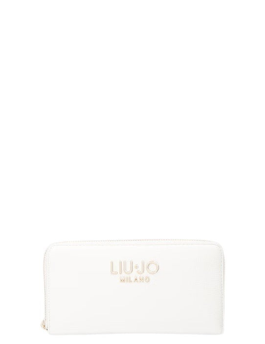 Liu Jo women's wallet with multiple card slots and zip coin pocket, made of smooth leather in classic design