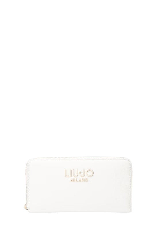 Liu Jo women's wallet with multiple card slots and zip coin pocket, made of smooth leather in classic design