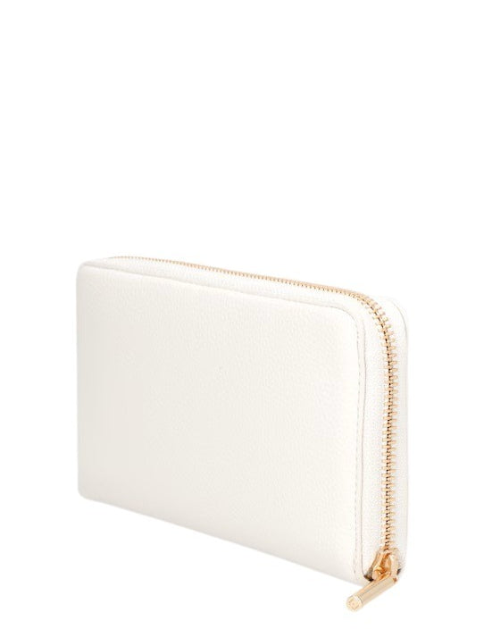 Liu Jo women's wallet in black leather with silver logo, featuring multiple card slots and a zip coin pocket.
