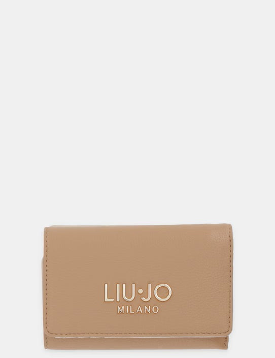 Liu Jo women's wallet in elegant design, showcasing textured material and multiple card slots for organization.