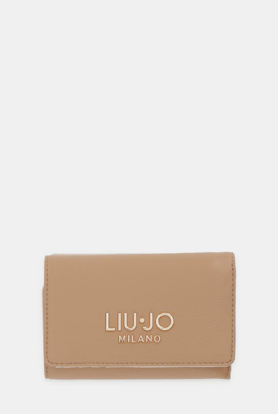 Liu Jo women's wallet in elegant design, showcasing textured material and multiple card slots for organization.