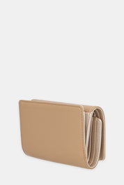Liu Jo women's wallet featuring a sleek design with multiple card slots and a stylish finish in a neutral color.