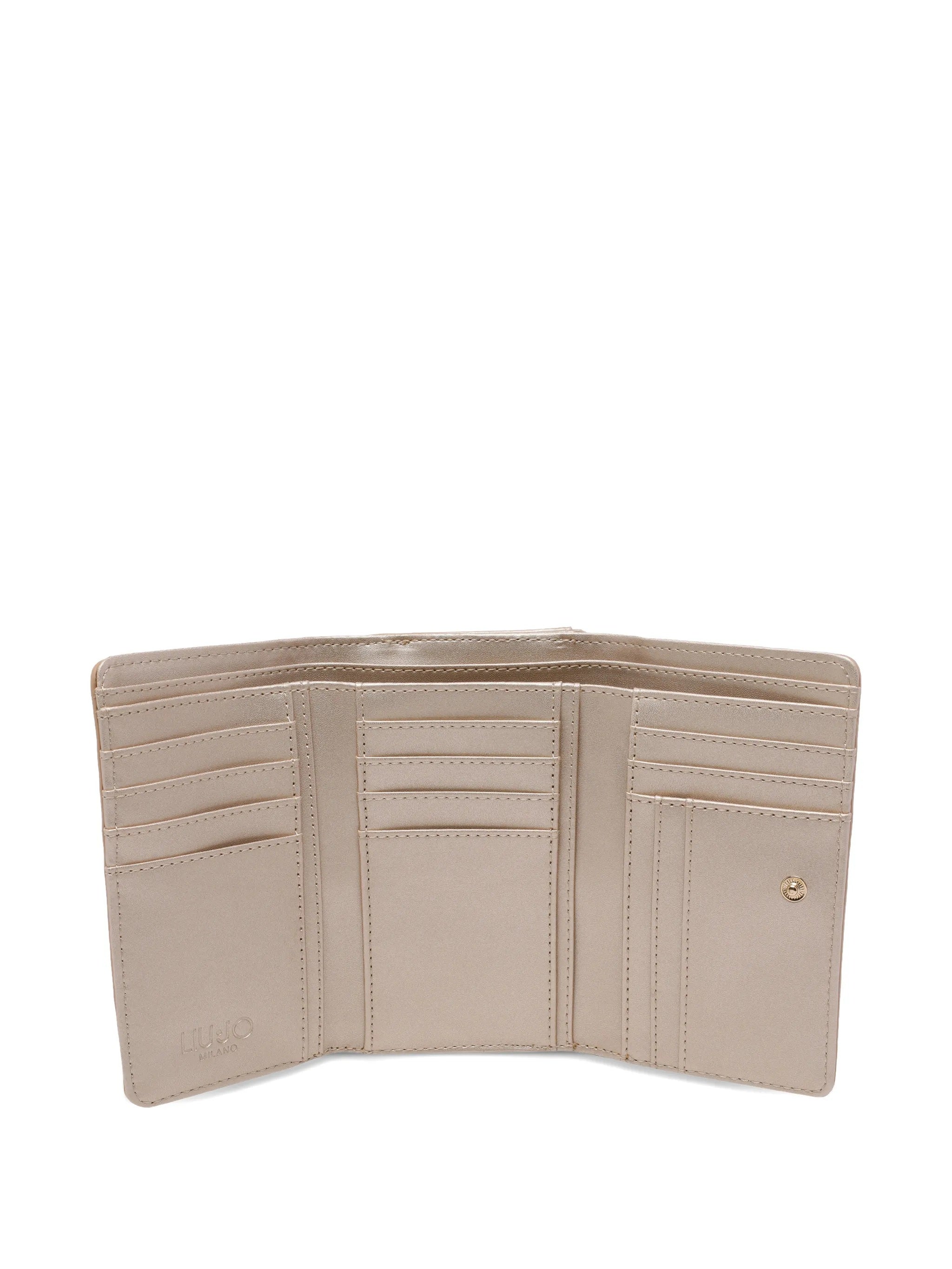 Liu Jo women's wallet in elegant design, showcasing textured material and stylish closure details.