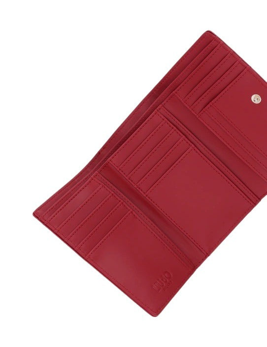Liu Jo women's wallet showing multiple card slots, zipper closure, and sleek leather design.