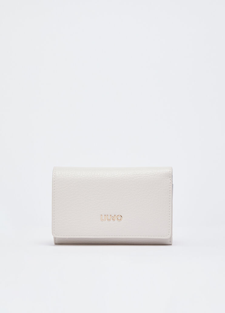 Liu Jo women's wallet with multiple card slots and zip coin pocket, made of smooth leather in classic design.