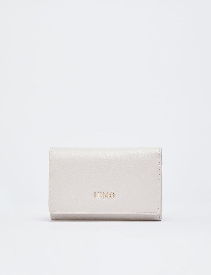 Liu Jo women's wallet with multiple card slots and zip coin pocket, made of smooth leather in classic design.