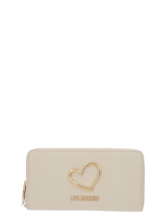 Love Moschino women's wallet featuring a colorful design, compact leather accessory with brand logo and multiple card slots.