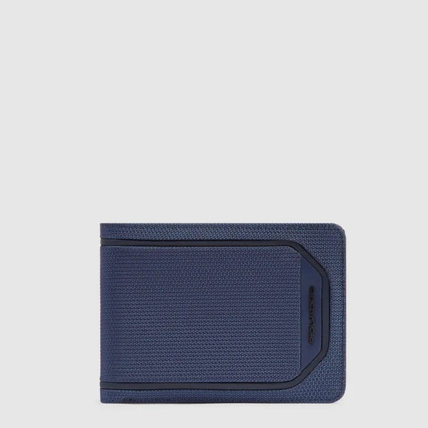 Piquadro Lyss men's wallet in leather with multiple card slots and coin compartment, stylish men's accessory.