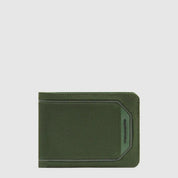 Lyss Piquadro men's wallet showing leather exterior and multiple card slots, stylish accessory for men's essentials.