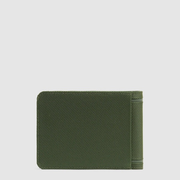 Piquadro Lyss men's wallet in premium leather, featuring multiple card slots and a sleek, slim design.