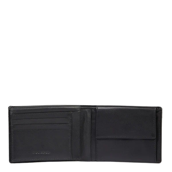 Piquadro Orion men's wallet in sleek leather with multiple card slots and coin compartment, stylish accessory for everyday use.