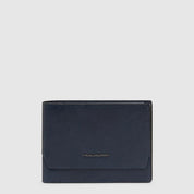 Piquadro Portafoglio Solm in leather, men's accessory with multiple card slots and wallet compartments.